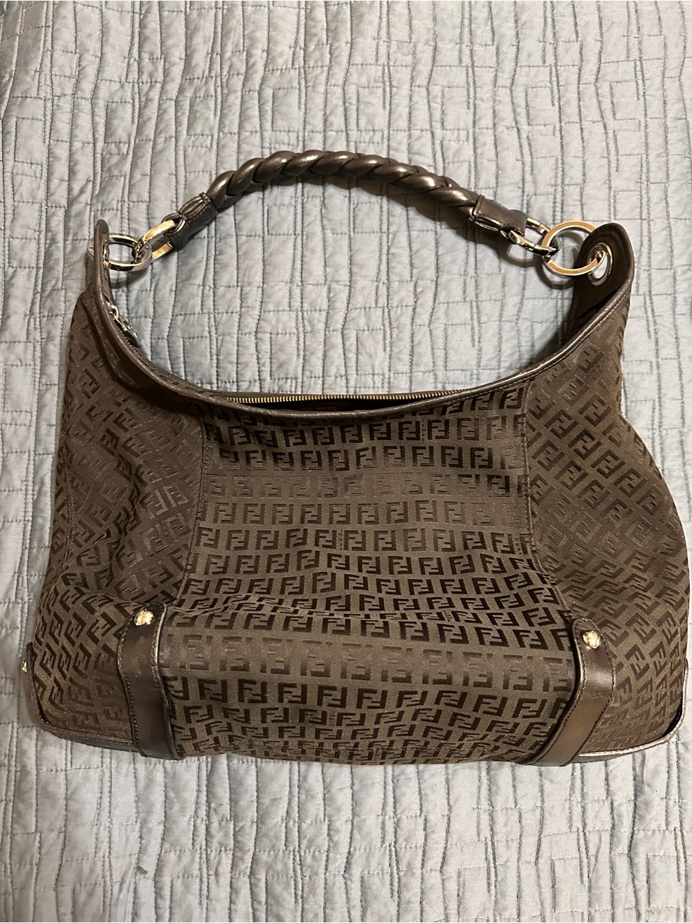 Fendi Black Zucchino FF Chef Vintage